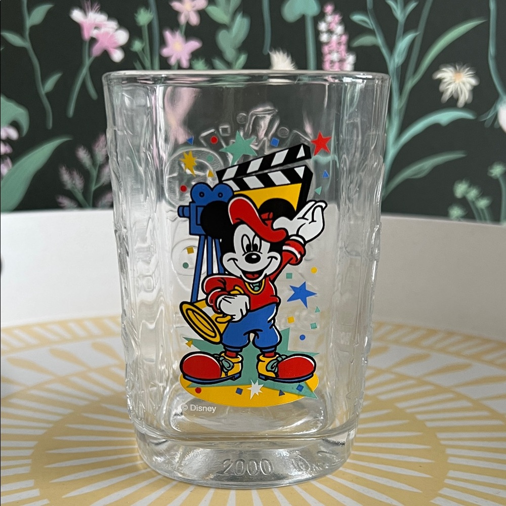 VINTAGE 2000 Walt Disney World Celebration McDonald's glass Mickey Mouse Y2K